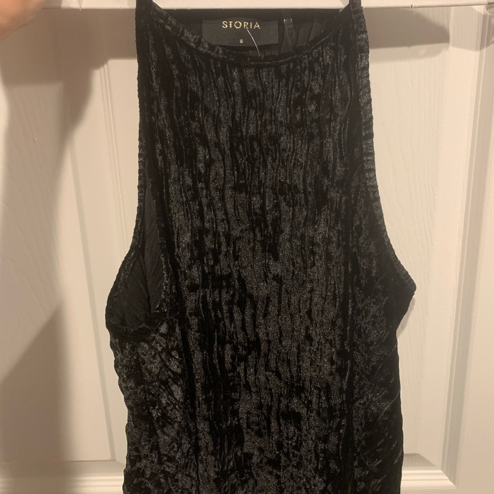 Storia black velvet swing tank